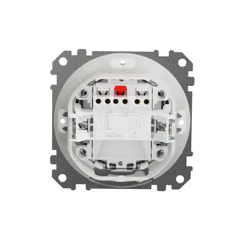 Выключатель IP44 2-клавишный, матовый алюминий, Sedna Design SDD270105