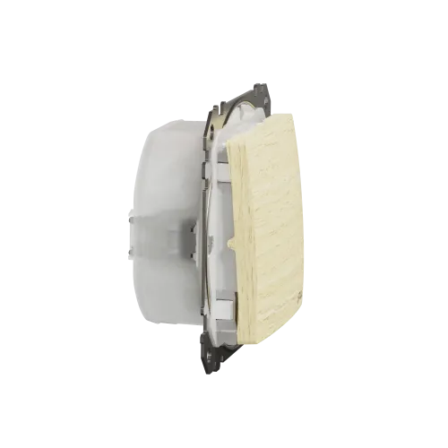 Выключатель 2-клавишный влагозащищенный IP44, береза, Sedna Design SDD280105