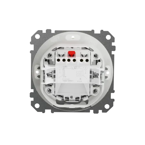 Выключатель 2-клавишный влагозащищенный IP44, береза, Sedna Design SDD280105