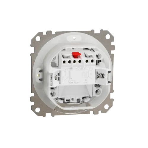 Выключатель 2-клавишный влагозащищенный IP44, береза, Sedna Design SDD280105
