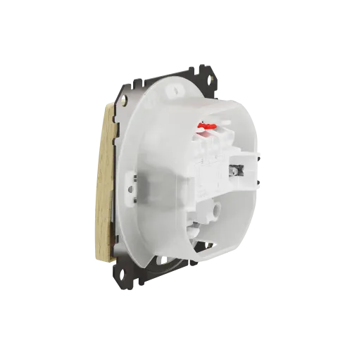 Выключатель 2-клавишный влагозащищенный IP44, береза, Sedna Design SDD280105