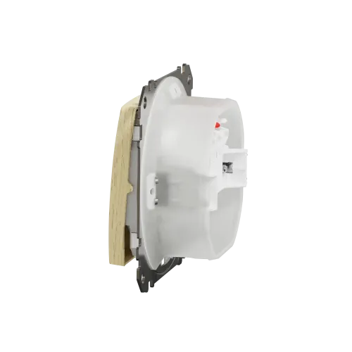 Выключатель 2-клавишный влагозащищенный IP44, береза, Sedna Design SDD280105