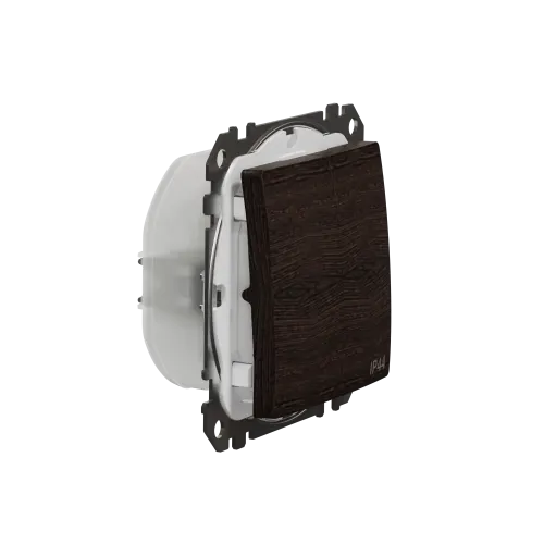 Выключатель 2-клавишный влагозащищенный IP44, венге, Sedna Design SDD281105
