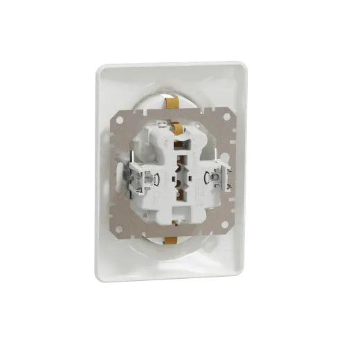 Розетка электрическая двойная, белый, Sedna Design SDD311221