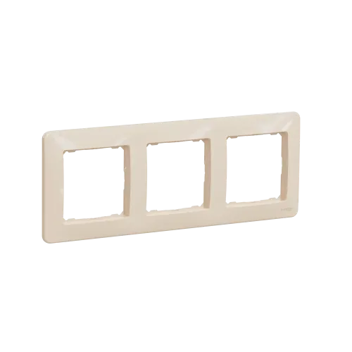 Рамка 3 поста, бежевый, Sedna Design SDD312803