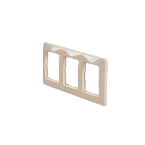 Рамка 3 поста, бежевый, Sedna Design SDD312803
