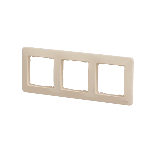 Рамка 3 поста, бежевый, Sedna Design SDD312803