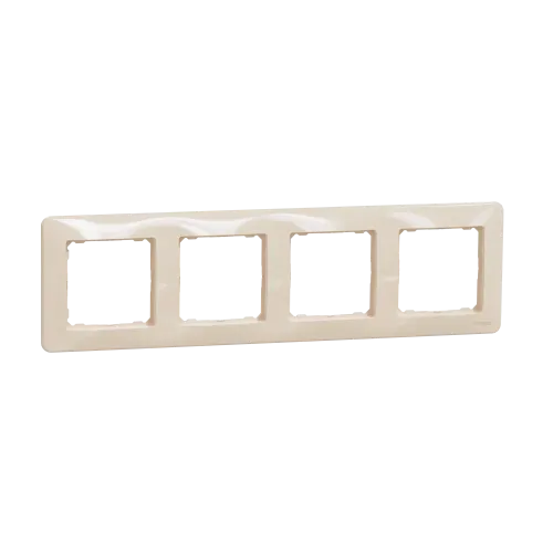 Рамка 4 поста, бежевый, Sedna Design SDD312804