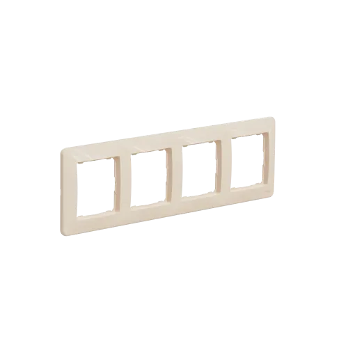 Рамка 4 поста, бежевый, Sedna Design SDD312804