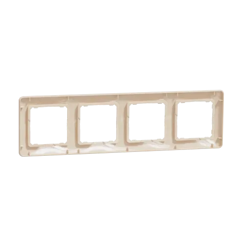 Рамка 4 поста, бежевый, Sedna Design SDD312804