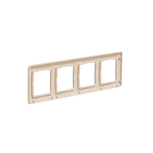 Рамка 4 поста, бежевый, Sedna Design SDD312804