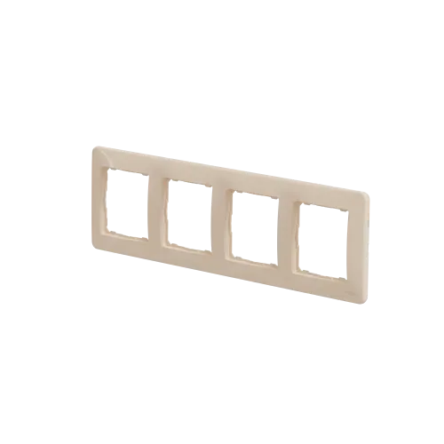 Рамка 4 поста, бежевый, Sedna Design SDD312804