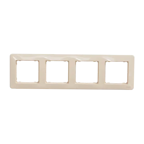Рамка 4 поста, бежевый, Sedna Design SDD312804