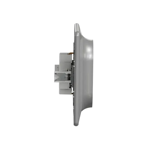 Розетка электрическая двойная, алюминий, Sedna Design SDD313221