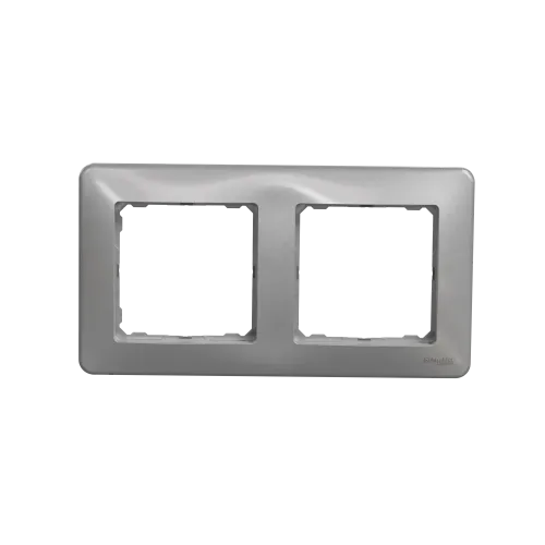 Рамка 2 поста, алюминий, Sedna Design SDD313802