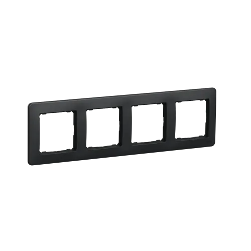 Рамка 4 поста, черный, Sedna Design SDD314804