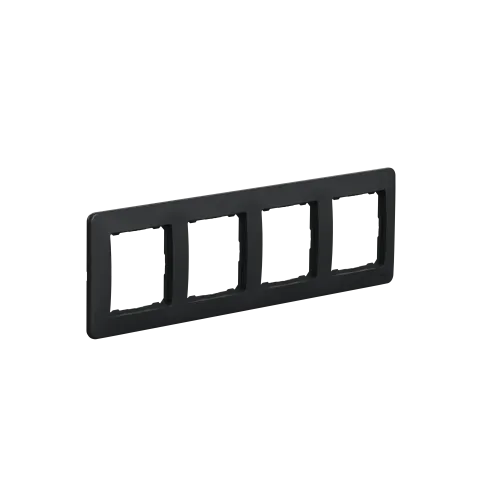Рамка 4 поста, черный, Sedna Design SDD314804