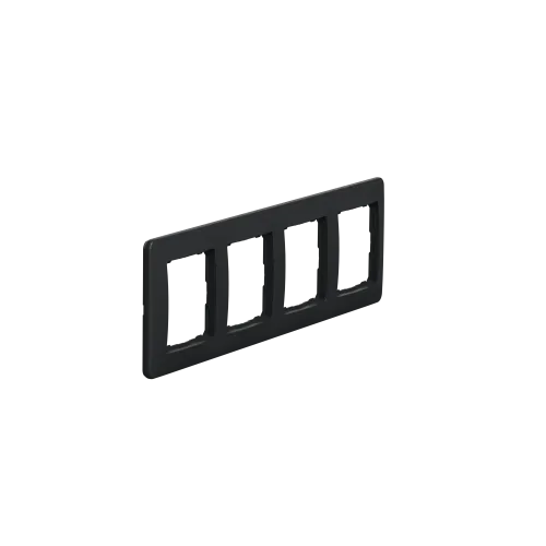 Рамка 4 поста, черный, Sedna Design SDD314804