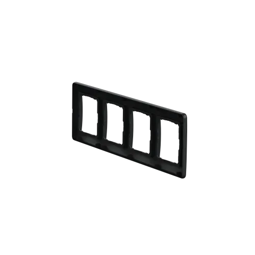 Рамка 4 поста, черный, Sedna Design SDD314804