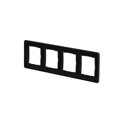 Рамка 4 поста, черный, Sedna Design SDD314804