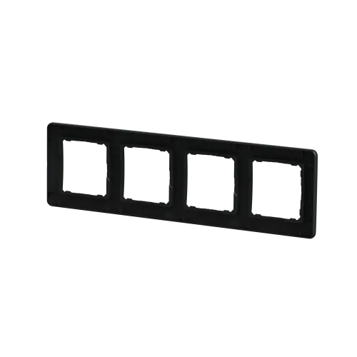 Рамка 4 поста, черный, Sedna Design SDD314804