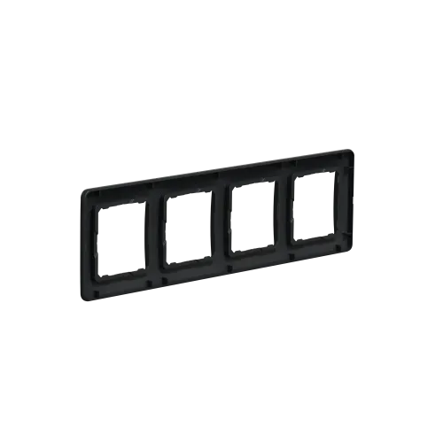 Рамка 4 поста, черный, Sedna Design SDD314804