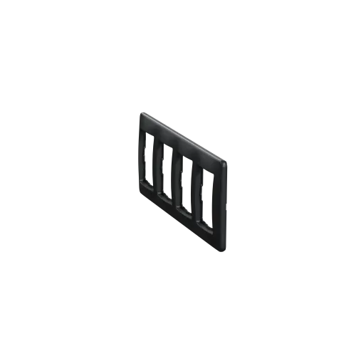 Рамка 4 поста, черный, Sedna Design SDD314804
