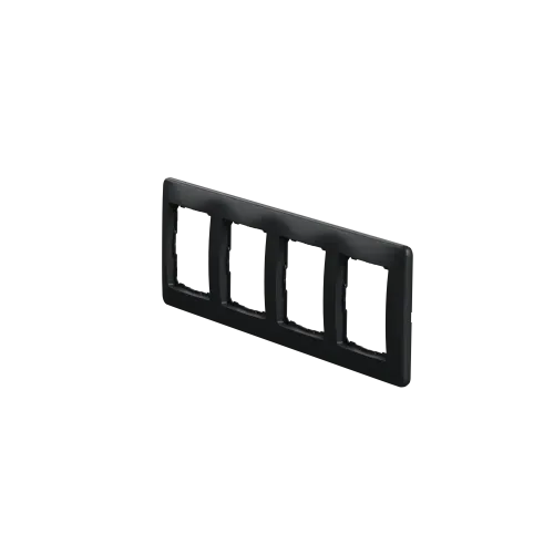 Рамка 4 поста, черный, Sedna Design SDD314804