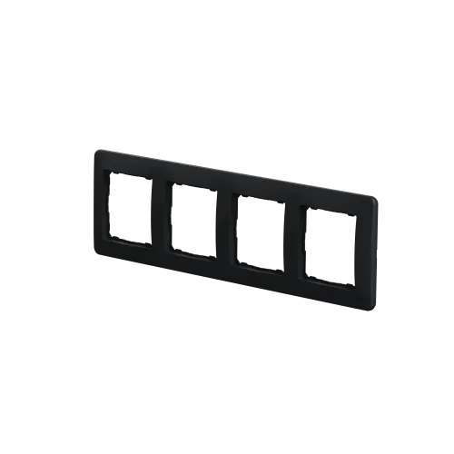 Рамка 4 поста, черный, Sedna Design SDD314804