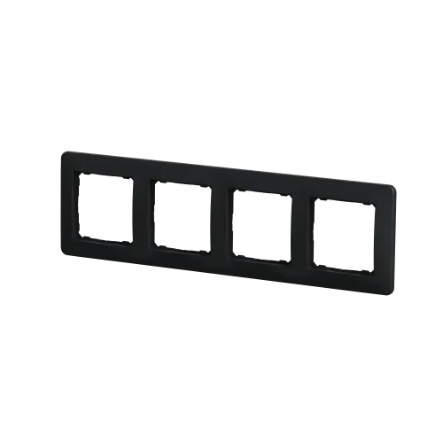 Рамка 4 поста, черный, Sedna Design SDD314804