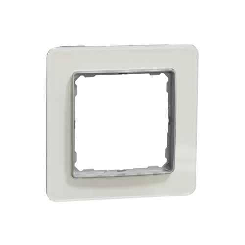 Рамка 1 пост, белое стекло, Sedna Design SDD360801