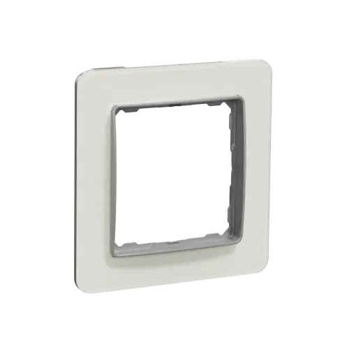 Рамка 1 пост, белое стекло, Sedna Design SDD360801