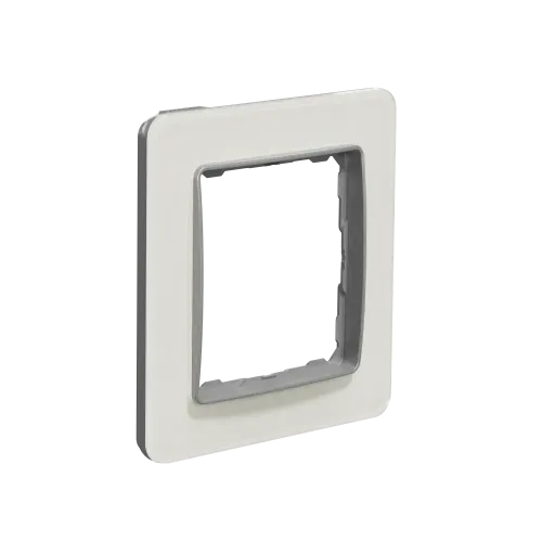Рамка 1 пост, белое стекло, Sedna Design SDD360801