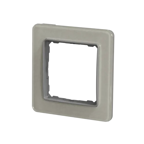 Рамка 1 пост, белое стекло, Sedna Design SDD360801