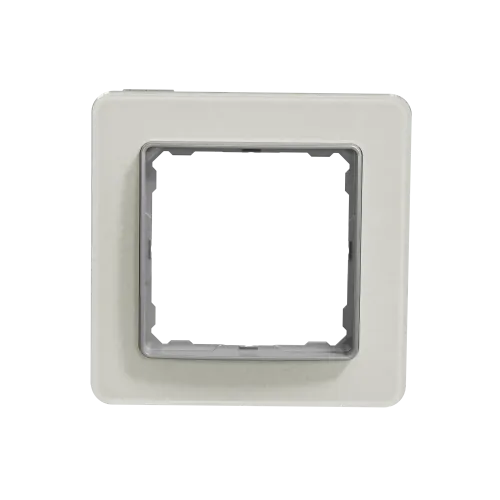 Рамка 1 пост, белое стекло, Sedna Design SDD360801