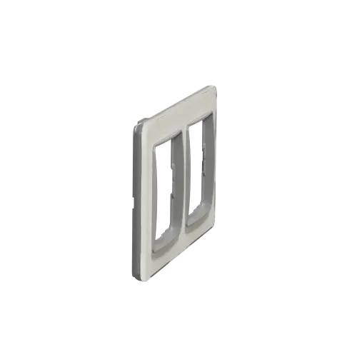 Рамка 2 поста, белое стекло, Sedna Design SDD360802