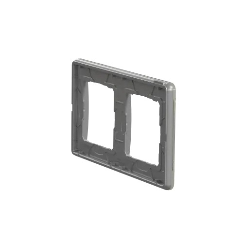 Рамка 2 поста, белое стекло, Sedna Design SDD360802
