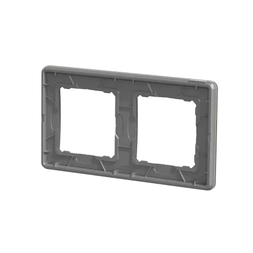 Рамка 2 поста, белое стекло, Sedna Design SDD360802