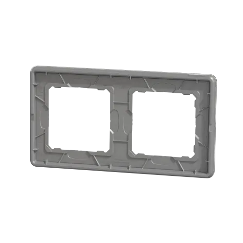 Рамка 2 поста, белое стекло, Sedna Design SDD360802