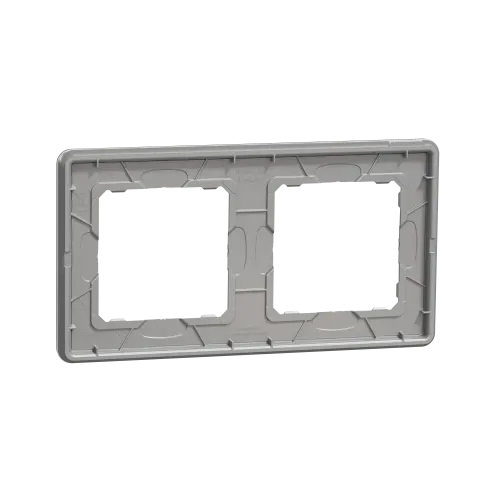 Рамка 2 поста, белое стекло, Sedna Design SDD360802