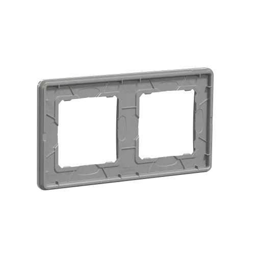 Рамка 2 поста, белое стекло, Sedna Design SDD360802