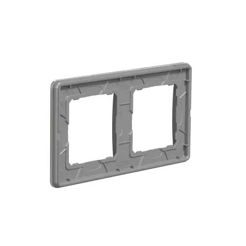 Рамка 2 поста, белое стекло, Sedna Design SDD360802
