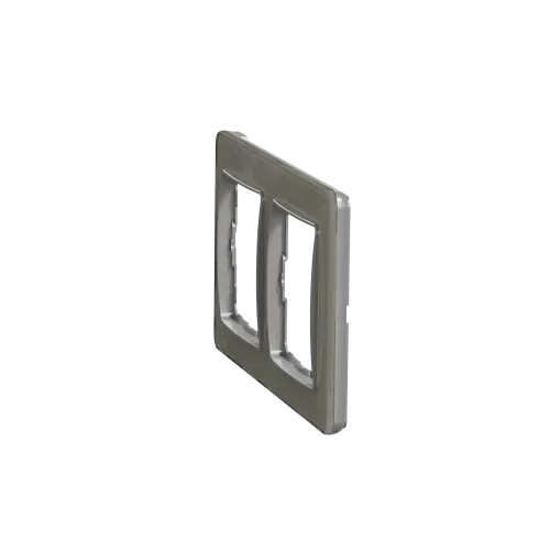 Рамка 2 поста, белое стекло, Sedna Design SDD360802