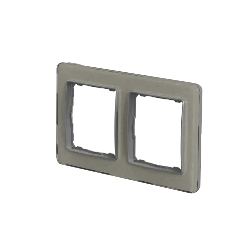 Рамка 2 поста, белое стекло, Sedna Design SDD360802