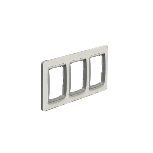 Рамка 3 поста, белое стекло, Sedna Design SDD360803