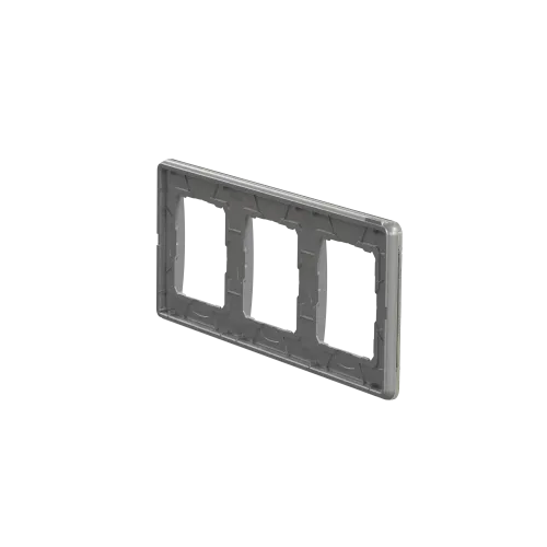 Рамка 3 поста, белое стекло, Sedna Design SDD360803