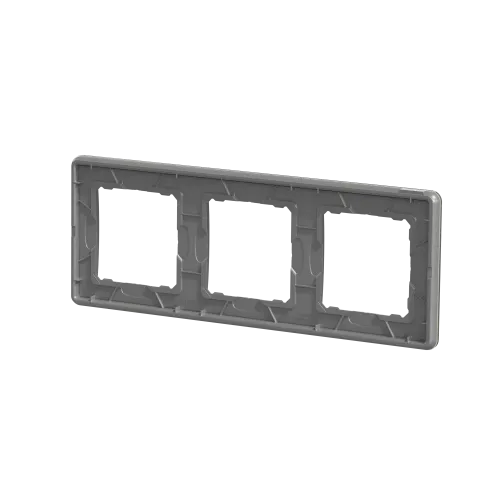 Рамка 3 поста, белое стекло, Sedna Design SDD360803