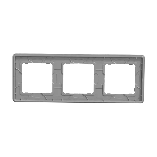 Рамка 3 поста, белое стекло, Sedna Design SDD360803