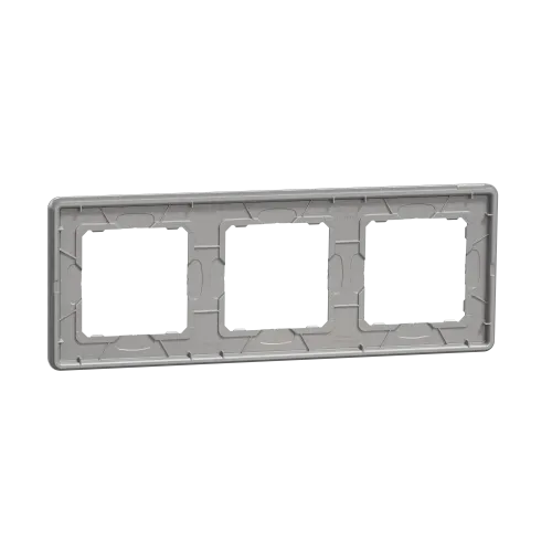 Рамка 3 поста, белое стекло, Sedna Design SDD360803