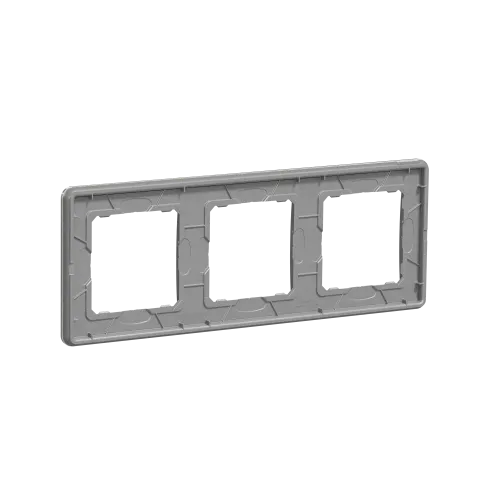 Рамка 3 поста, белое стекло, Sedna Design SDD360803
